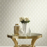 DM5025 Petite Ogee Beige Wallpaper