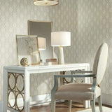 DM5025 Petite Ogee Beige Wallpaper