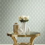 DM5028 Petite Ogee Sage Wallpaper