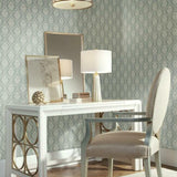 DM5028 Petite Ogee Sage Wallpaper