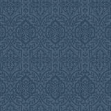 DM5037 Cathedral Damask Indigo Wallpaper 