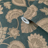 DWP0351-05 Flower Fan Shimmer Wallpaper