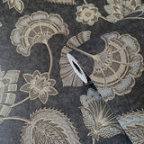 DWP0351-06 Flower Fan Shimmer Wallpaper