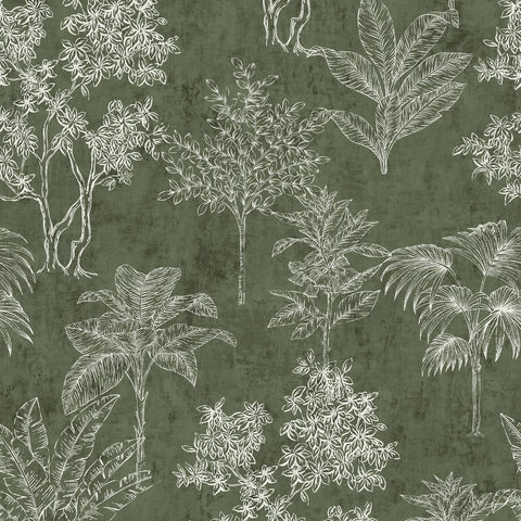 DWP0361-01 Floating Foliage Wallpaper