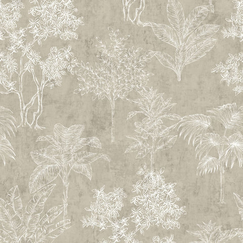 DWP0361-06 Floating Foliage Wallpaper
