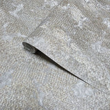 
Z10902 Dark Gray brass bronze metallic distressed fish scale plaster textured Wallpaper

