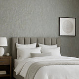 Z10902 Dark Gray brass bronze metallic distressed fish scale plaster textured Wallpaper