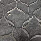 C88101 Dark gray brass silver metallic wavy trellis lines textured modern Wallpaper 3D