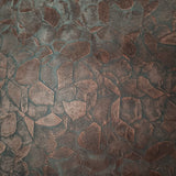 Z54504 Distressed copper gray bronze metallic faux plaster rocks Textured 3D wallpaper