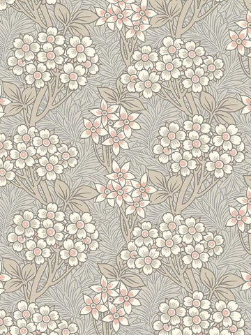 ET12016 Floral Vine Daydream Grey and Rose Petal Wallpaper