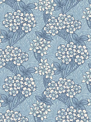 ET12022 Floral Vine Sky Blue Wallpaper