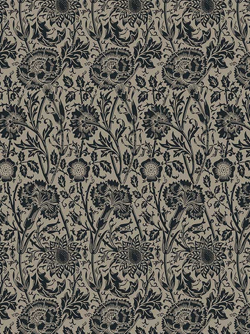 ET12518 Tonal Floral Trail Taupe and Ebony Wallpaper