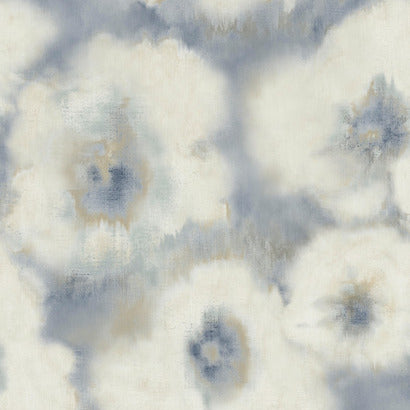 EV3964 Blended Floral Blue Wallpaper