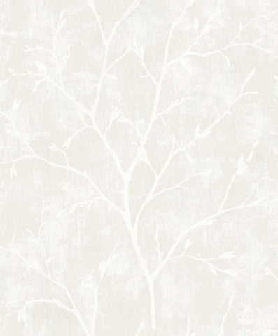 EW10208 Off White Avena Branches Wallpaper