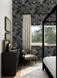 EW11000 Marsh Cranes Black Wallpaper
