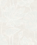 EW12015 White Heron Water Lilies Wallpaper