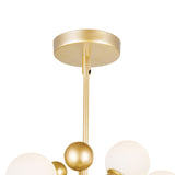 Element 8 Light Chandelier With Sun Gold Finish