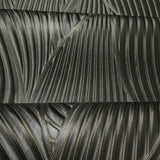 Z18909 Embossed bronze metallic faux fabric wave lines textured contemporary wallpaper