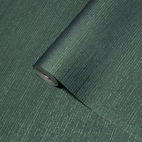 WMBA22003701 Emerald dark green plain faux fabric textured Wallpaper