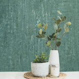 C88128 Emerald green faux concrete distressed textured Wallpaper modern wallcoverings