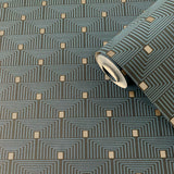 F-PL3005 Geo Key Boutique Metallic Wallpaper 
