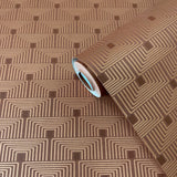 F-PL3007 Geo Key Boutique Metallic Wallpaper