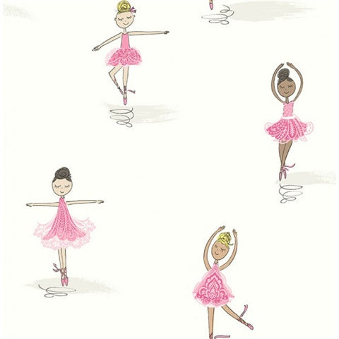 FA40801 Ballerina Pink Playdate Adventure Wallpaper