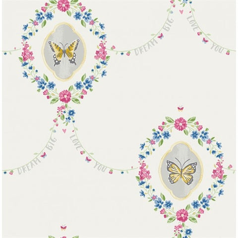 FA41401 Butterfly Flowers Playdate Adventure Wallpaper