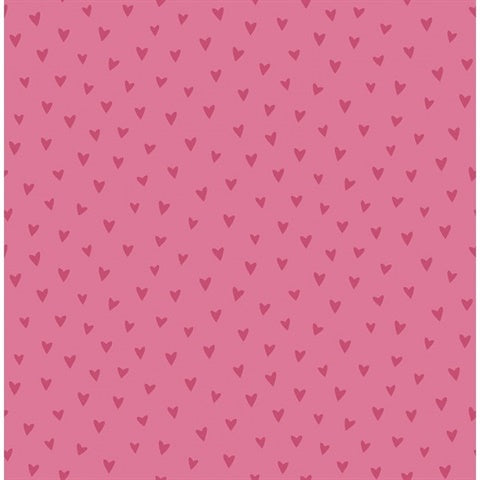 FA41701 Hearts Pink Playdate Adventure Wallpaper