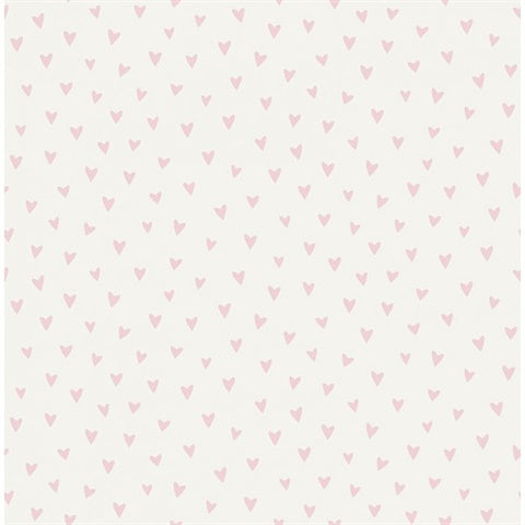 FA41718 Hearts Pink Playdate Adventure Wallpaper