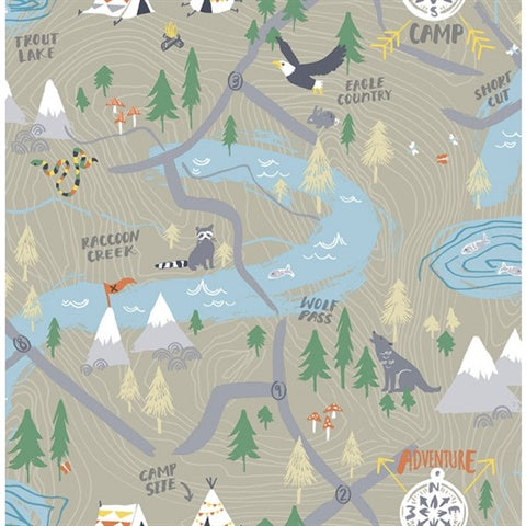 FA41906 Campground Playdate Adventure Wallpaper