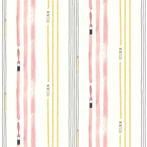 FA42401 Stripe Playdate Adventure Wallpaper