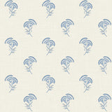FC60802 Blue Lotus Branch Floral Wallpaper