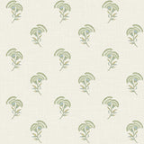 FC60804 Green Lotus Branch Floral Wallpaper