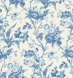 FC61202 Blue En Rose Floral Wallpaper