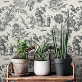 FC61800 Poppy Seed Colette Chinoiserie Wallpaper