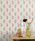 FC62411 Rustic Rouge Maia Paisley Wallpaper