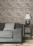 FD31286 Davis Light Grey Rustic Brick Wallpaper