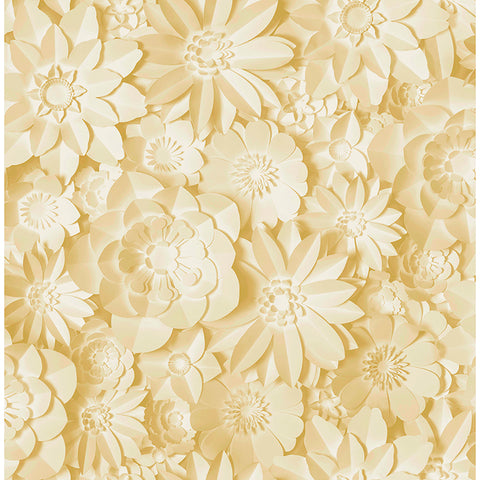 FD42597 Dacre Yellow Floral Wallpaper