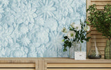FD42598 Dacre Light Blue Floral Wallpaper