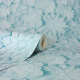 FD42598 Dacre Light Blue Floral Wallpaper