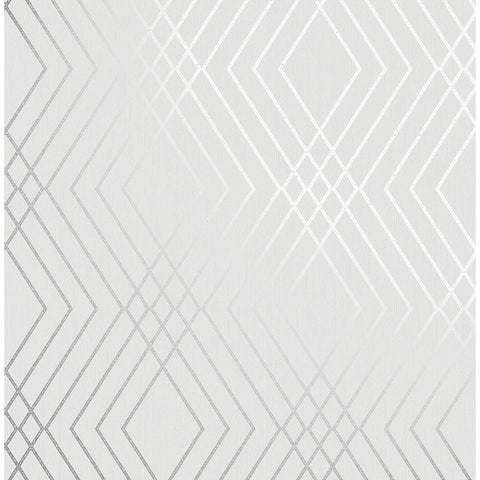 FD42603 Shard Silver Trellis Wallpaper