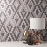 FD42607 Shard Charcoal Geometric Wallpaper