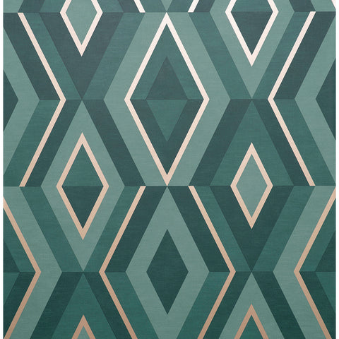 FD42609 Shard Turquoise Geometric Wallpaper