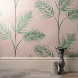FD42680 South Beach Blush Fronds Wallpaper