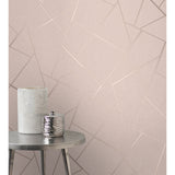 FD42682 Quartz Blush Fractal Wallpaper