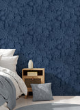 FD42690 Dacre Dark Blue Floral Wallpaper