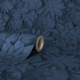 FD42690 Dacre Dark Blue Floral Wallpaper