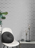 FD42803 Raye Silver Rosco Trellis Wallpaper