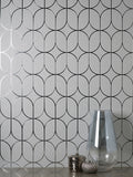 FD42803 Raye Silver Rosco Trellis Wallpaper